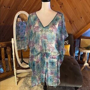 2/$10 Women's Tropical Print Swim Cover-Up